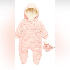 Urban Republic Faux Fur Lined Pram Set in pink